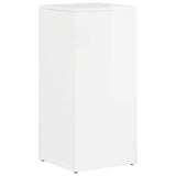 Side Shelf High Gloss White 33 x 32 x 70.5 cm Engineered Wood 892411
