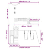 Outdoor Playset Natural wood Solid pine wood Large Seats Many 3155849