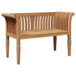 Garden Bench Brown 127.5 x 52 x 80 cm Solid teak wood 42006347