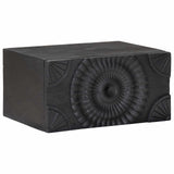 Handmade Bedside Cabinet Black 40 x 30 x 20 cm Solid Mango Wood 42020079