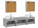 Bathroom Furniture Set 5 pcs Grey Sonoma 3406884