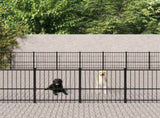 Outdoor Dog Kennel Steel 60.22 m 3124656