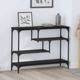 Console Table Black Oak 100 x 30 x 75 cm Engineered wood 883542