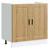Sink Base Cabinet with Door Porto 2 pcs Brown Engineered wood 3315030