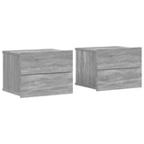 Bedside Cabinets 2 pcs Grey Sonoma 40x30x30 cm Engineered Wood 815414