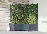 Garden Planter 3 pcs LiGht Grey 80 x 80 x 143 cm PP 42002887