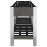 Garden Raised Bed with Shelf Grey 175x50x75 cm WPC 362572