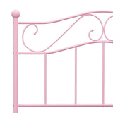 ZNTS 284537 Bed Frame without Mattress Pink Metal 90x200 cm