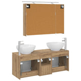 Bathroom Cabinet Set 4 pcs Artisan Oak Engineered Wood 3406502