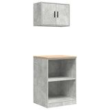 Garage Cabinets 2 pcs Concrete Grey Engineered Wood 3328281