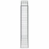 Arched Gabion Baskets 9 pcs 200x50x220/240 cm Galvanised Iron 3146453