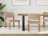 Dining Chair 2 pcs Kubu Rattan Natural 46 x 55 x 84 cm 42012426