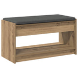 Hall Bench with Cushion with Shelf Artisan Oak 83 x 38 x 45 cm 891583