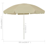 314707 Beach Parasol Sand Yellow 300 cm