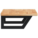 Basin Shelf Wall Mounted Steel and Solid Wood Oak 3302343