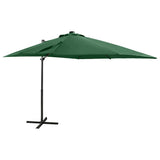 Cantilever Garden Parasol Green Polyester, Aluminium Large 312321