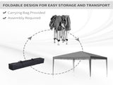 3 x 3m Pop Up Gazebo with Sides, Waterproof Pop Up Gazebo with Carry Bag and Height Adjustable T3398P313595