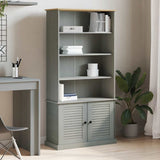 Bookcase VIGO Grey 85x35x170 cm Solid Wood Pine 353198