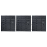 48 Piece Storage Bin Kit with Wall Panels Blue and Black 150805