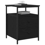 Bedside Cabinet Black Oak 34 x 35.5 x 50 cm Engineered Wood 862921