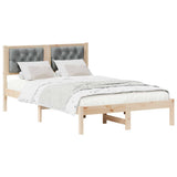 Bed Frame Light Grey 120 x 190 cm Solid Pine Wood 878204
