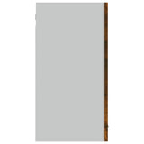 Hanging Glass Cabinet Lyon Smoked Oak 80x31x60 cm Engineered Wood 815594