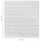 3D Wallpaper Bricks Self-adhesive 20 pcs White 150719