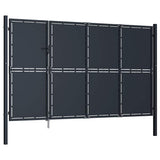 Garden Gate Steel 350x150 cm Anthracite 144538