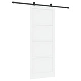 Sliding Door ORKDAL 93 x 232 cm Engineered Wood White and Black 3450105