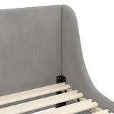 Children's Bed Frame with Headboard Light Grey 80 x 200 cm 42010867