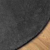 Area Rugs Oval HUARTE Anthracite 140 x 200 cm 100% Polyester 4103610