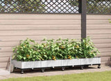 Garden Planter with Irrigation&Wheels 4 pcs White PP 3423147