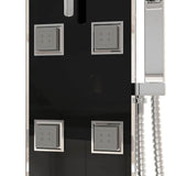 Shower Panel Unit Glass 18x45.5x130 cm Black 151418