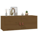ZNTS Wall Cabinet Honey Brown 80x30x30 cm Solid Wood Pine 818381