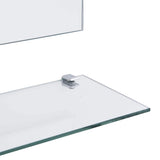 ZNTS Wall Mirror with Shelf 100x60 cm Tempered Glass 249443