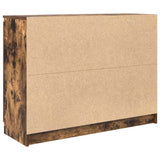 Sideboard with Drawers Smoked Oak 100.5x35x76 cm Engineered Wood 3328448