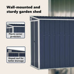 Wall-mounted Garden Shed Anthracite 118x382x178 cm Steel 316231