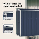 Wall-mounted Garden Shed Anthracite 118x382x178 cm Steel 316231
