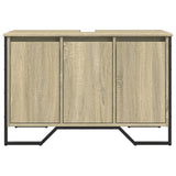 Bathroom Sink Cabinet Sonoma Oak 91x35x60 cm Engineered Wood 848660
