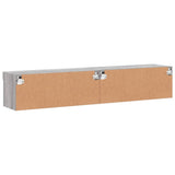 TV Cabinets with LED Lights 2 pcs Grey Sonoma 80x30x30 cm 837152