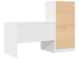 Desk with Drawer with Shelf with Storage 2 pcs White 3337353