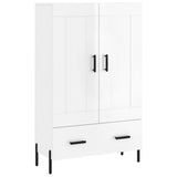 Highboard High Gloss White 69.5x31x115 cm Engineered Wood 830334