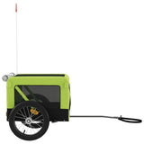 Pet Bike Trailer Green and Black Oxford Fabric and Iron 93920