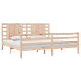 Bed Frame without Mattress 200x200 cm Solid Wood Pine 3104303