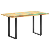 ZNTS Dining Table 140x70x76 cm Solid Reclaimed Wood 285834