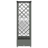 Raised Bed with Trellis and Roof Light Grey 164 x 40 x 121 cm 42032594