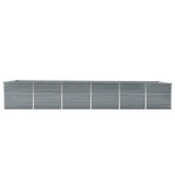 Garden Raised Bed Galvanised Steel 480x80x77 cm Grey 47068