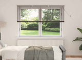 Venetian Blind Dark Brown with Pattern 150 x 150 cm 25 mm PVC 42003795