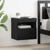 TV Wall Cabinets with LED 2 pcs Black Oak 40 x 30 x 40 cm 882976