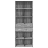Highboard Grey Sonoma 70x42.5x185 cm Engineered Wood 3281467
